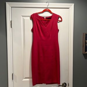 Magenta colored fitted dress